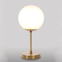 Premium Lampe de table MUSA Bronze Blanc Verre en laiton...