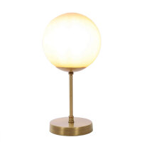 Premium Lampe de table MUSA Bronze Blanc Verre en laiton...