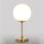Premium Lampe de table MUSA Bronze Blanc Verre en laiton véritable