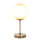 Premium Lampe de table MUSA Bronze Blanc Verre en laiton véritable