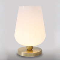 Lampe de table verre laiton v&eacute;ritable chambre...
