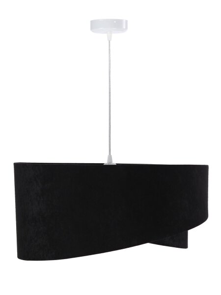 Suspension Table de salle à manger Noir Argent Tissu Ø50cm
