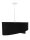 Suspension Table de salle à manger Noir Argent Tissu Ø50cm