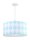 Lampe à suspendre Table de salle à manger Blanc Bleu Tissu rond Rétro