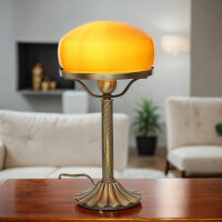 V&eacute;ritable lampe de table en laiton Abat-jour en...