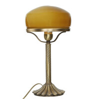 Véritable lampe de table en laiton Abat-jour en...
