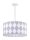 Lampe &agrave; suspendre ERIK Blanc Gris R&eacute;tro ronde Table &agrave; manger