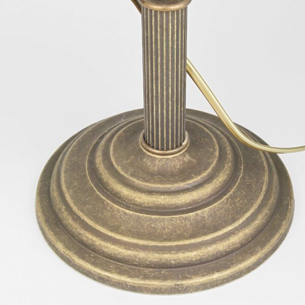Lampe de bureau en laiton verre 49 cm E14 à lancienne
