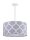 Lampe à suspendre ILKA Blanc Gris rond Rétro Table à manger