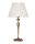 Lampe de table en laiton SIMONA Abat-jour en tissu blanc