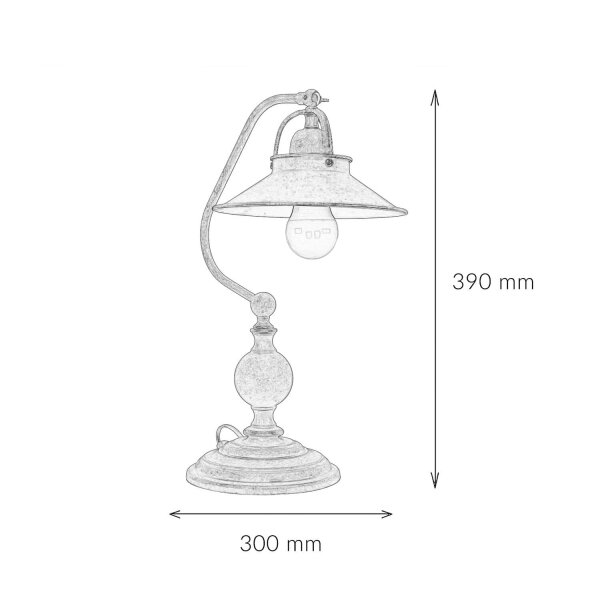 Lampe de table rustique Country Premium