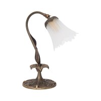 Lampe de chevet florale Blanc