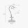 Lampe de chevet florale Blanc