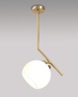 Plafonnier verre laiton véritable salle à...