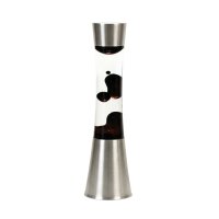 Lavalampe Schwarz Silber 39,5 cm Retro elegant SANDRO