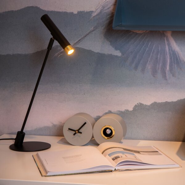 Tischlampe Metall Schwarz G9 H:32 cm edel modern