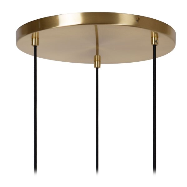 Elegante Hängelampe Messing 3-flammig E27 Gold