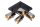 Deckenspot Metall Rauchglas 4-flammig E14 B:23 cm