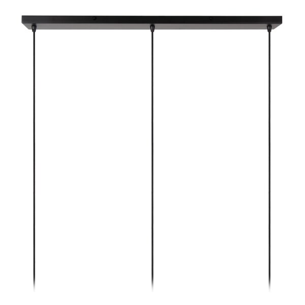 Hängelampe Metall Schwarz Messing E27 L:92 cm edel