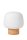 Tischlampe Glas Weiß E14 H:24 cm blendarm rund