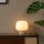 Tischlampe Glas Weiß E14 H:24 cm blendarm rund
