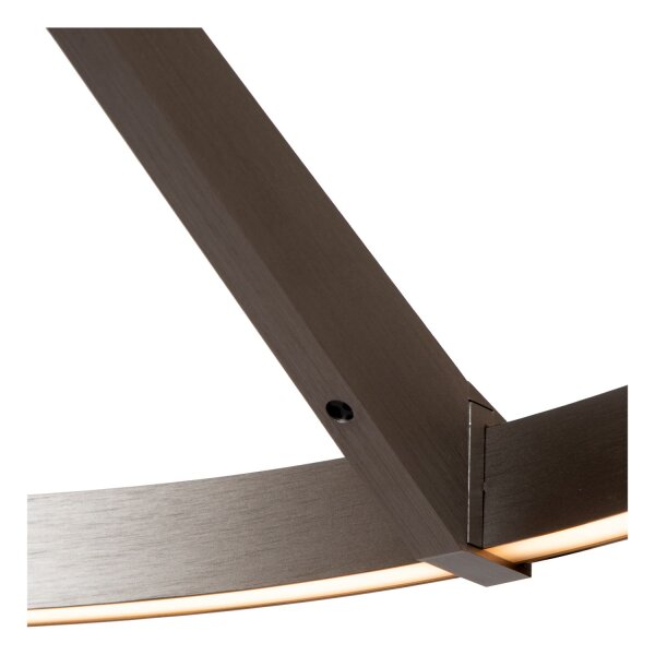 LED Hängelampe Aluminium Grau B:60 cm 2700 K edel