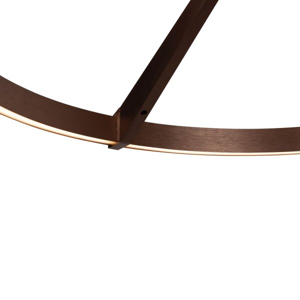 LED Pendelleuchte Kaffeebraun Ø60 cm 2700 K modern rund