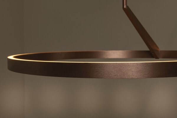 LED Pendelleuchte Kaffeebraun Ø60 cm 2700 K modern rund