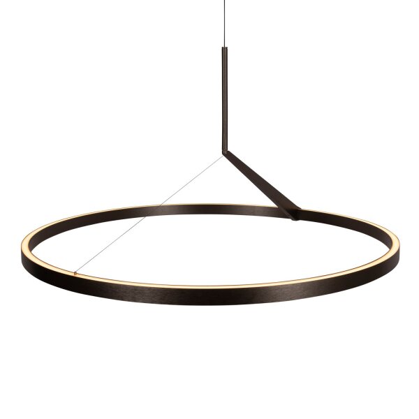 LED Hängelampe Aluminium Grau rund Ø80 cm 2700 K