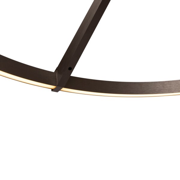 LED Hängelampe Aluminium Grau rund Ø80 cm 2700 K