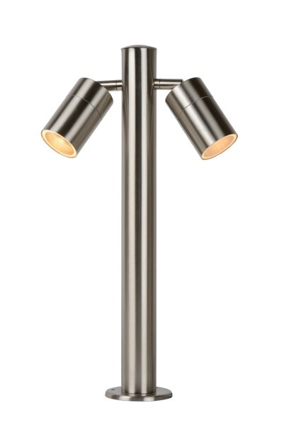 Stehlampe Außen Stahl Chrom IP44 GU10 H:30 cm