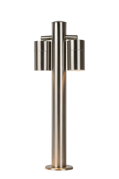 Stehlampe Außen Stahl Chrom IP44 GU10 H:30 cm
