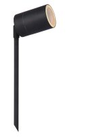 Erdspießstrahler Stahl Schwarz GU10 H:36 cm flexibel