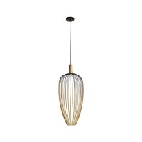 Moderne H&auml;ngelampe Schwarz Gold GU10 &Oslash;30 cm rund