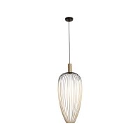 Moderne Hängelampe Schwarz Gold GU10 Ø30 cm rund