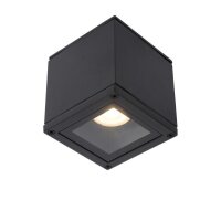 Aufbaustrahler Aluminium Schwarz GU10 B:9 cm rund