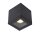 Aufbaustrahler Aluminium Schwarz GU10 B:9 cm rund