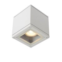 Deckenspot Aluminium Weiß GU10 L:9 cm edel modern