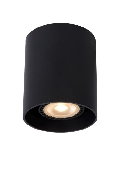 Aufbauspot Aluminium Schwarz GU10 Ø8 cm modern