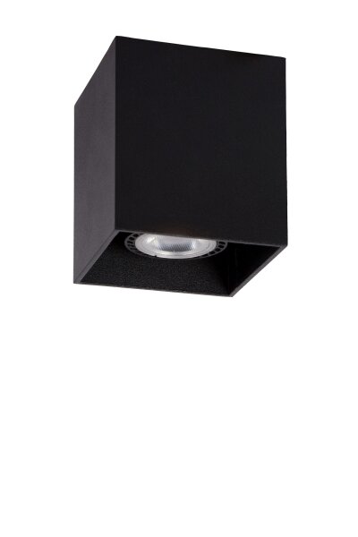 Deckenstrahler Aluminium Schwarz GU10 B:8 cm rund