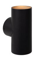 Wandlampe Up Down Schwarz 2-flammig GU10 H:18 cm