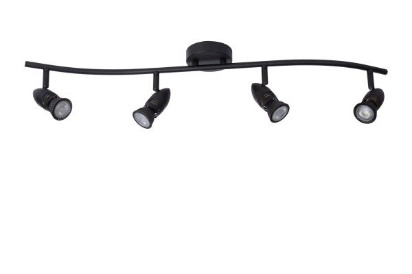 Deckenstrahler flexibel Metall Schwarz GU10 H:76 cm