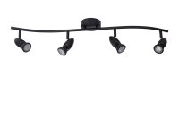 Deckenstrahler flexibel Metall Schwarz GU10 H:76 cm