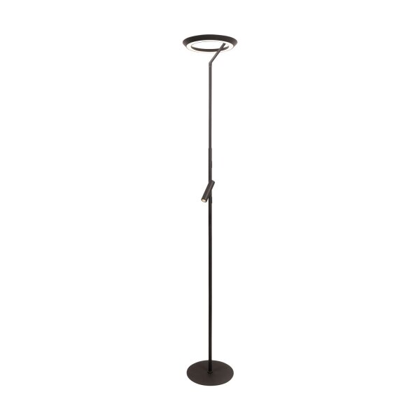 LED Deckenfluter Schwarz 2700 K H:174 cm modern