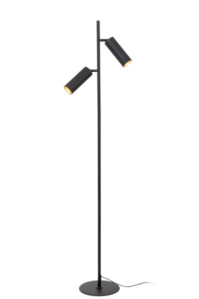 Stehlampe verstellbar Schwarz GU10 H:140 cm Fußschalter
