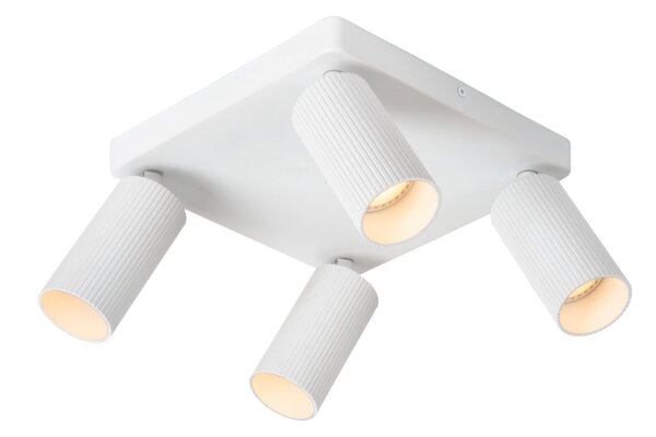 Deckenspot flexibel Weiß 4-flammig GU10 B:24 cm