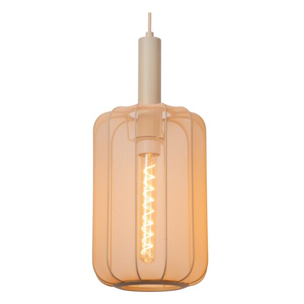 Pendelleuchte Metall Beige Messing 3-flammig E27