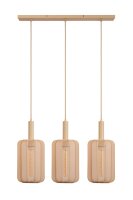 Pendelleuchte Metall Beige Messing 3-flammig E27
