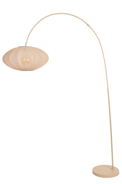 Bogenleuchte Messing Beige E27 H:192 cm modern