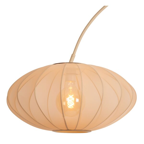 Bogenleuchte Messing Beige E27 H:192 cm modern